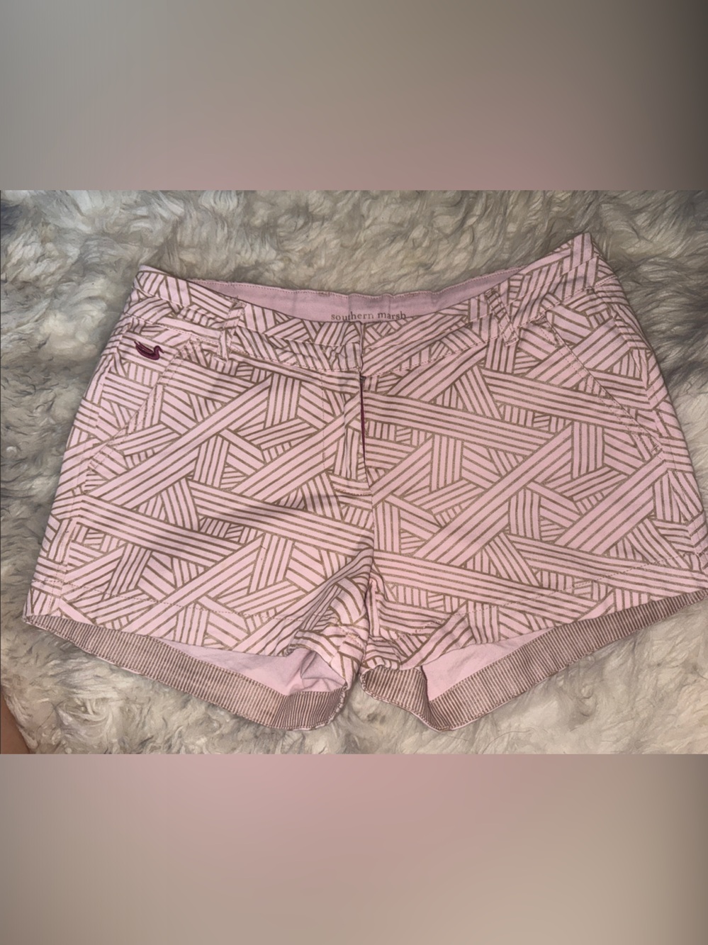 Southern Marsh Pink Geometric Women's Sleep Shorts